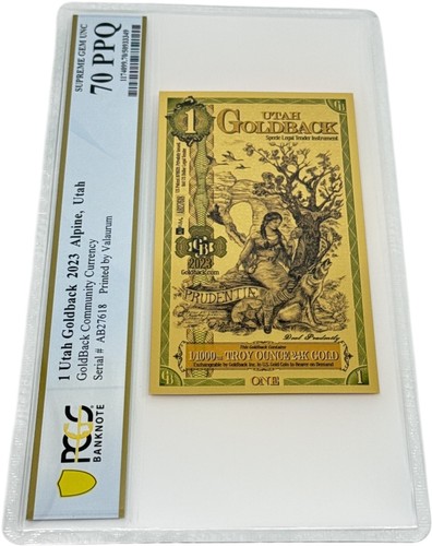 2023 utah goldback pcgs - utah,